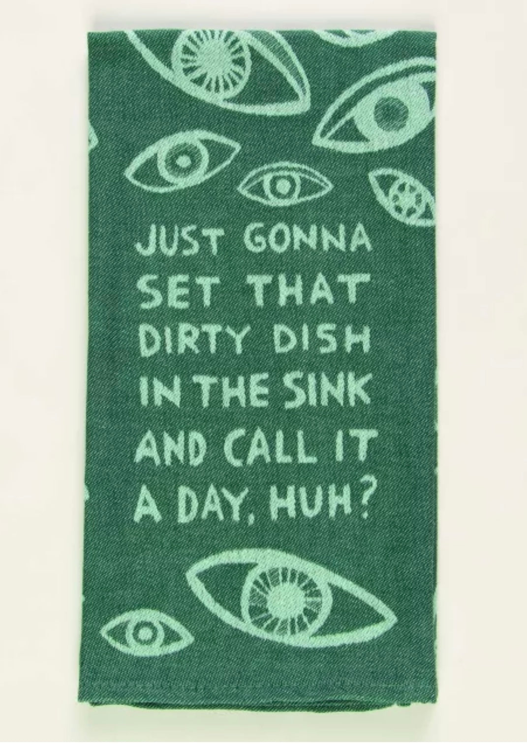 Just Gonna Set that Dirty Dish in the Sink and Call it a Day, huh?  Funny Cotton Woven Jacquard Dish Towel Blue Q Socks