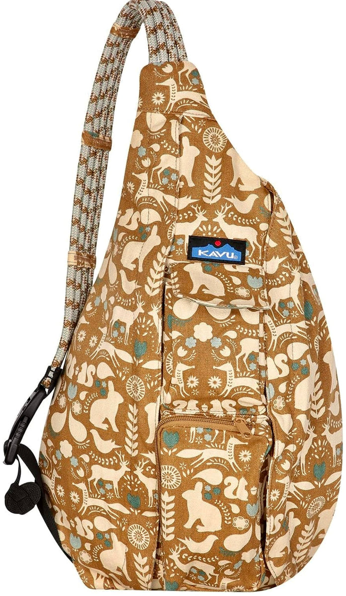 Kavu Rope Sling Crossbody Bag Special Edition Green Forest Folklore Animals Kavu Rope Sling Crossbody Bag Special Edition Forest  main image 4