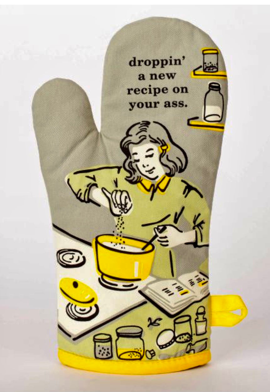 Dropping a New Recipe on your Ass Oven Blue Q Mitt