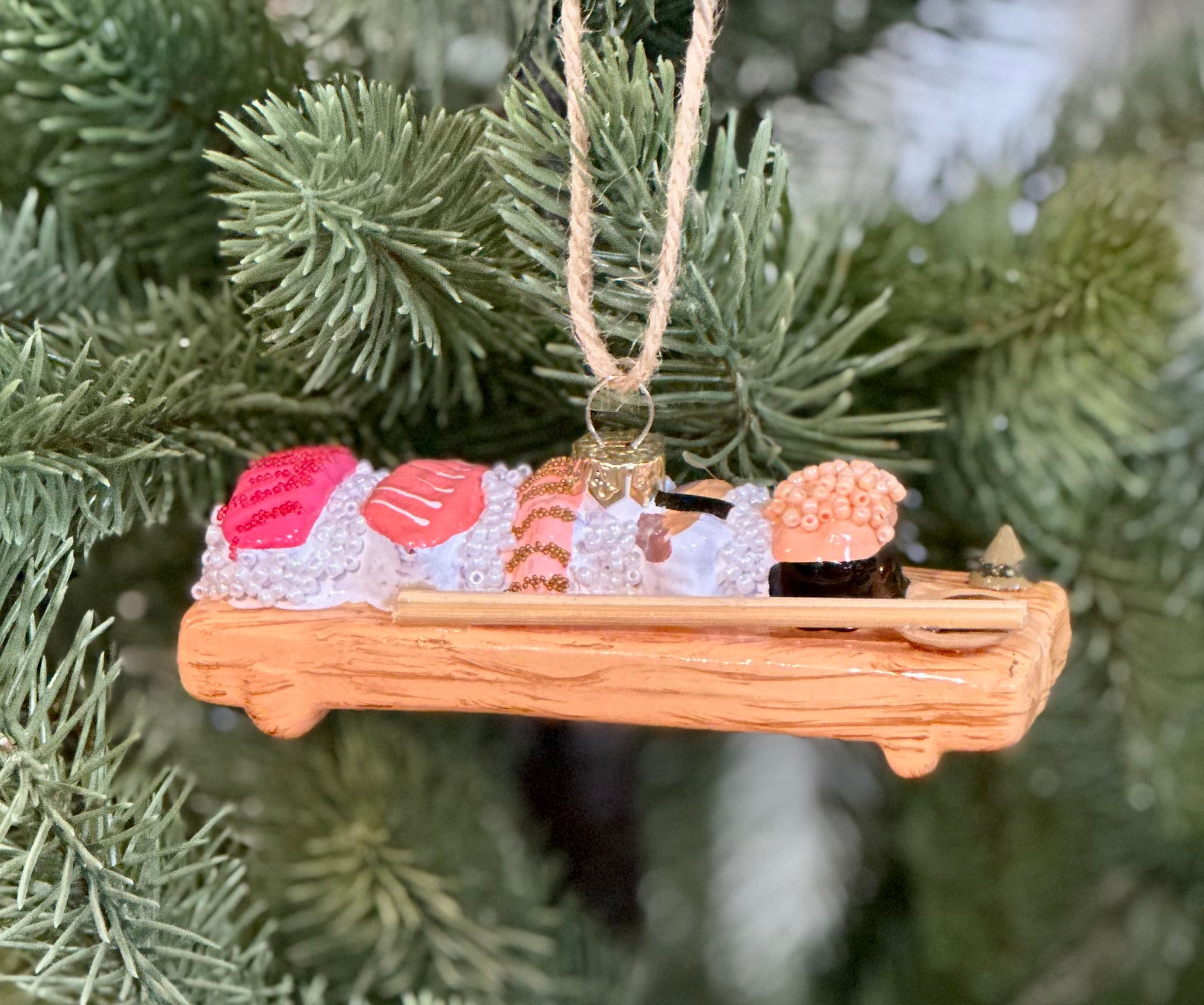 Deluxe Sushi Board Glass Cody Foster Ornament