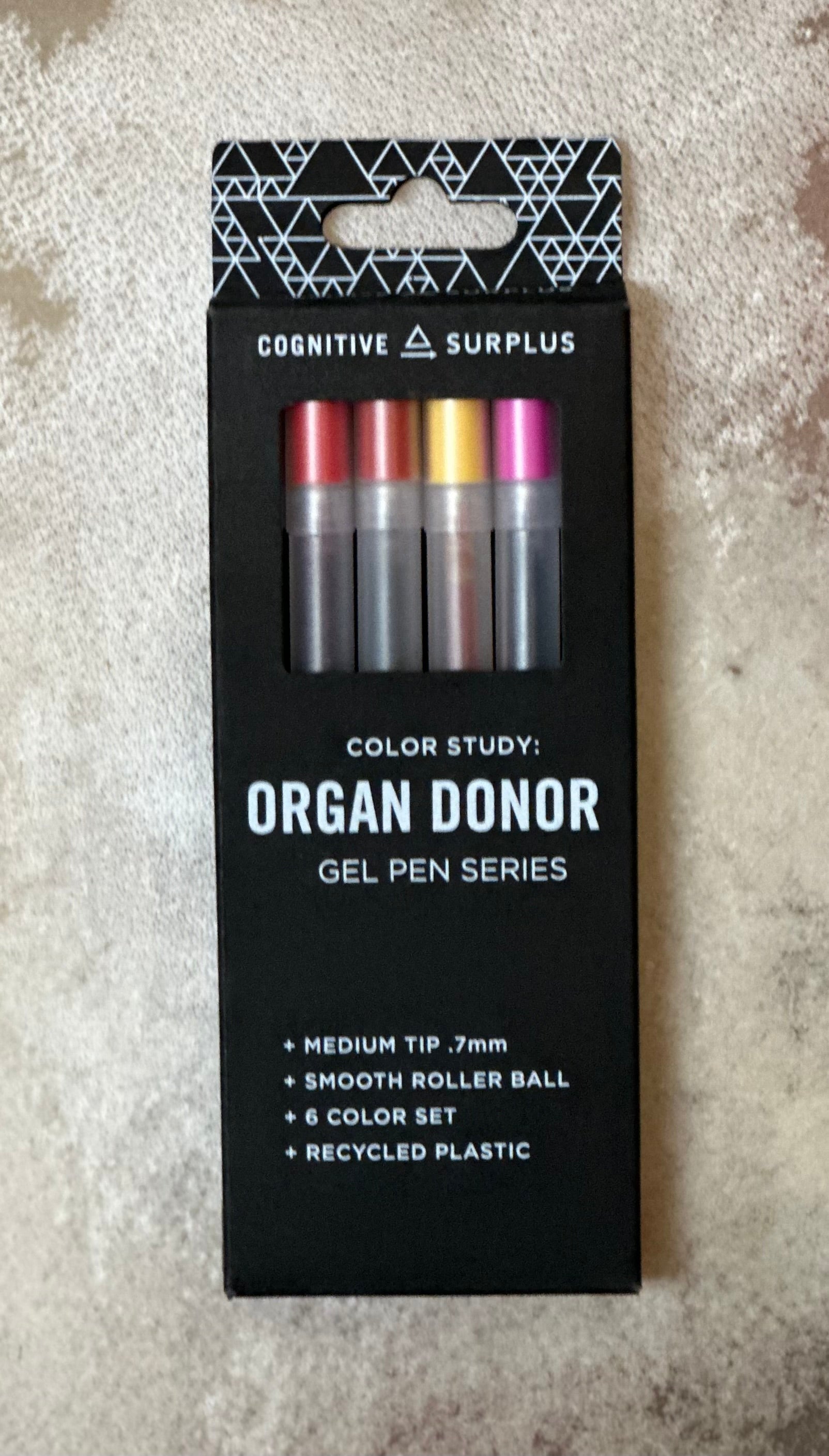 Organ Donor Gel Pens Medium Tip Cognitive Surplus