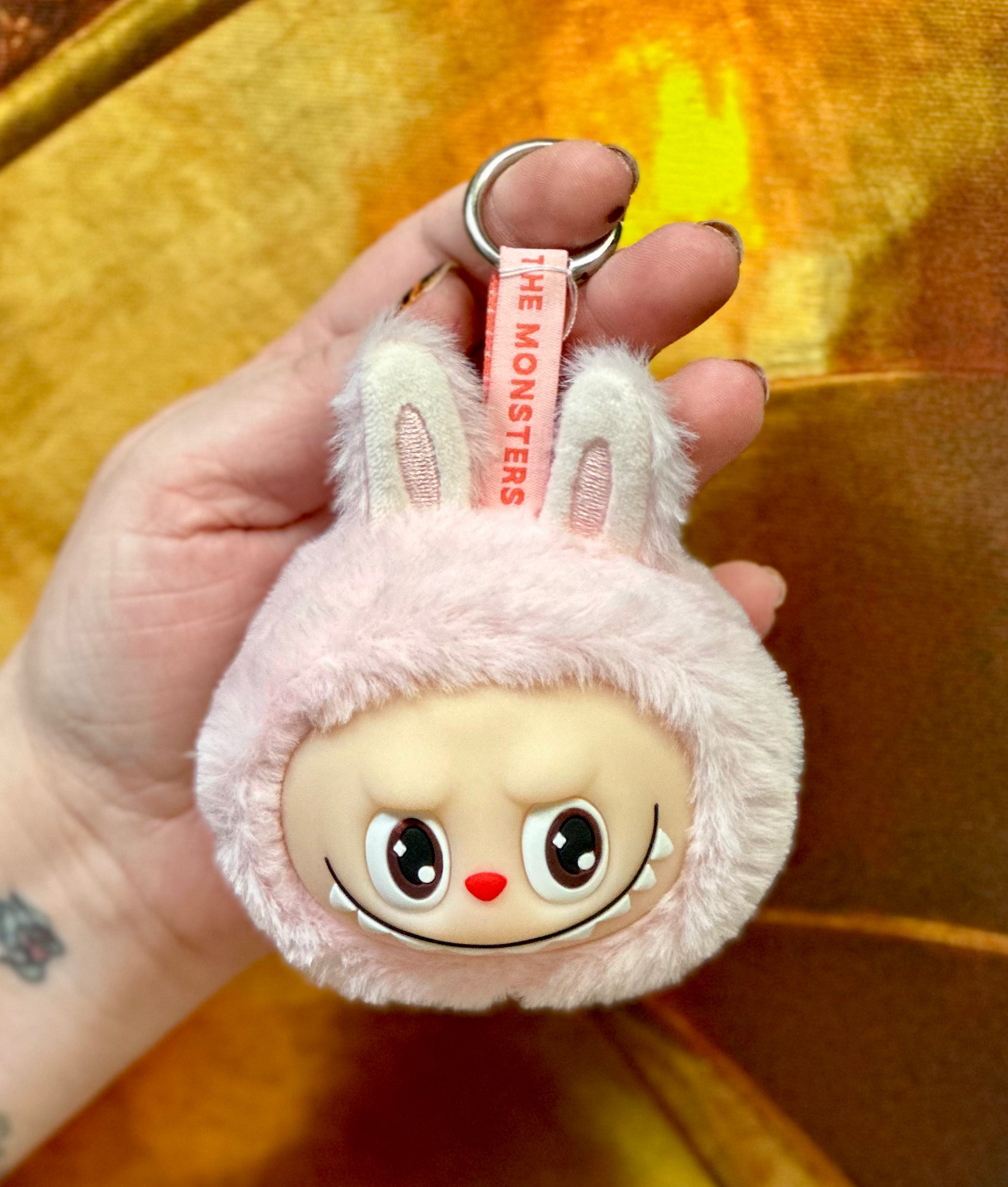 Pink Labubu Style Keychain Bag & Car key Accessory