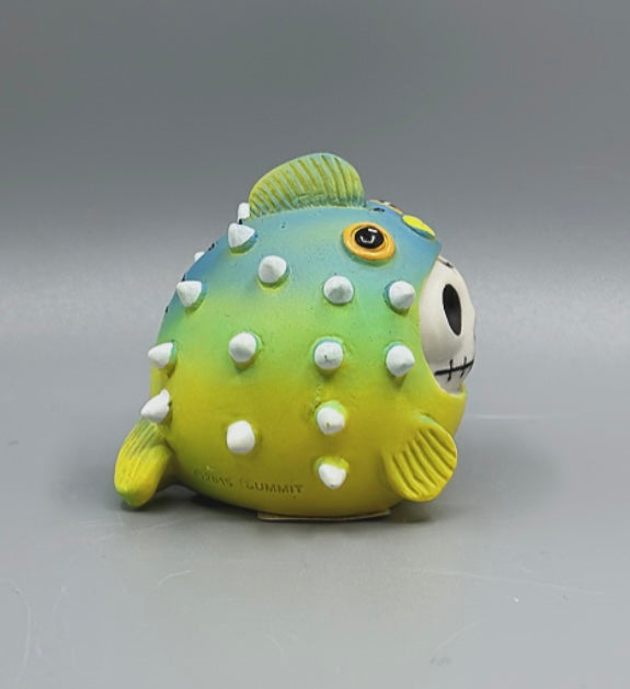 Puffington the Blow Fish Skeleton Furrybones Collectible Figurine Glow Fish Studios