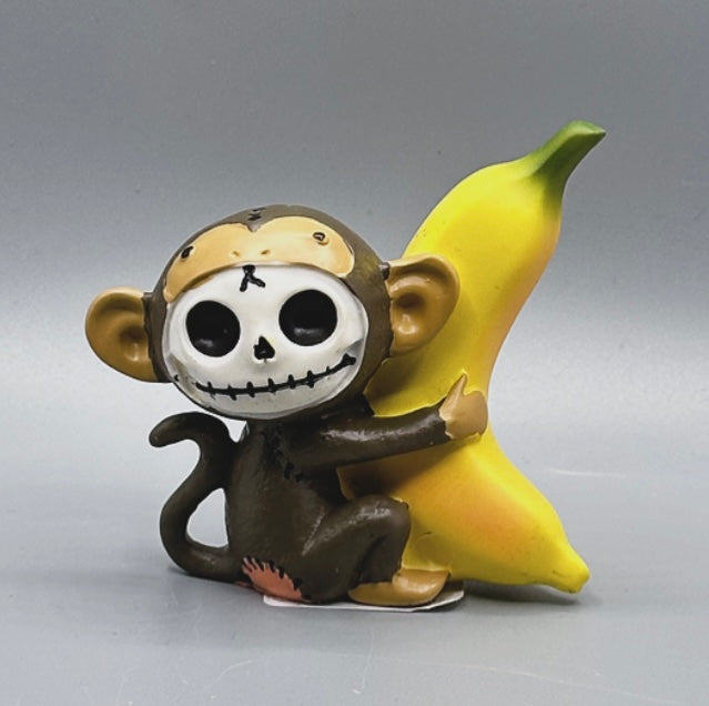 Munky the baby Monkey Signature Skeleton Furrybones Collectible Figurine Glow Fish Studios