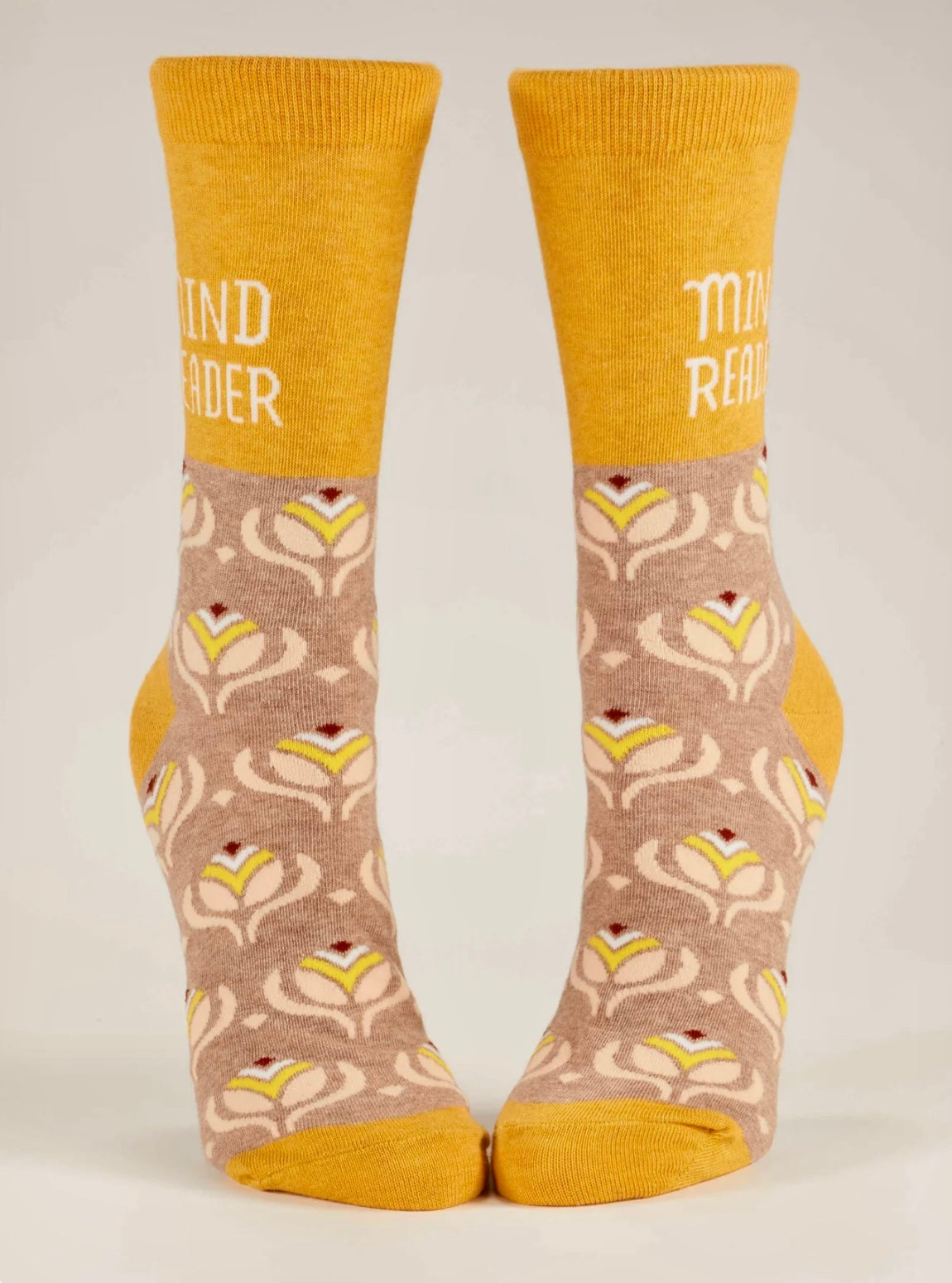 Mind Reader Women's Crew Novelty Blue Q Socks