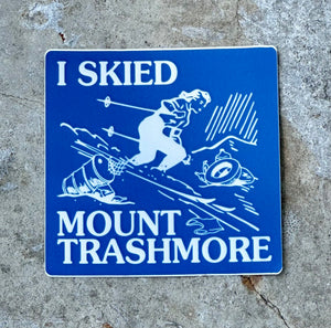 I Skied Mount Trashmore vinyl sticker