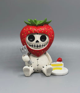 Ichigo the Strawberry Skeleton Furrybones Collectible Figurine Glow Fish Studios