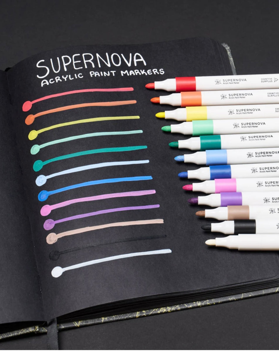 Supernova Acrylic Markers Bullet Tip Cognitive Surplus – Glow Fish Studios