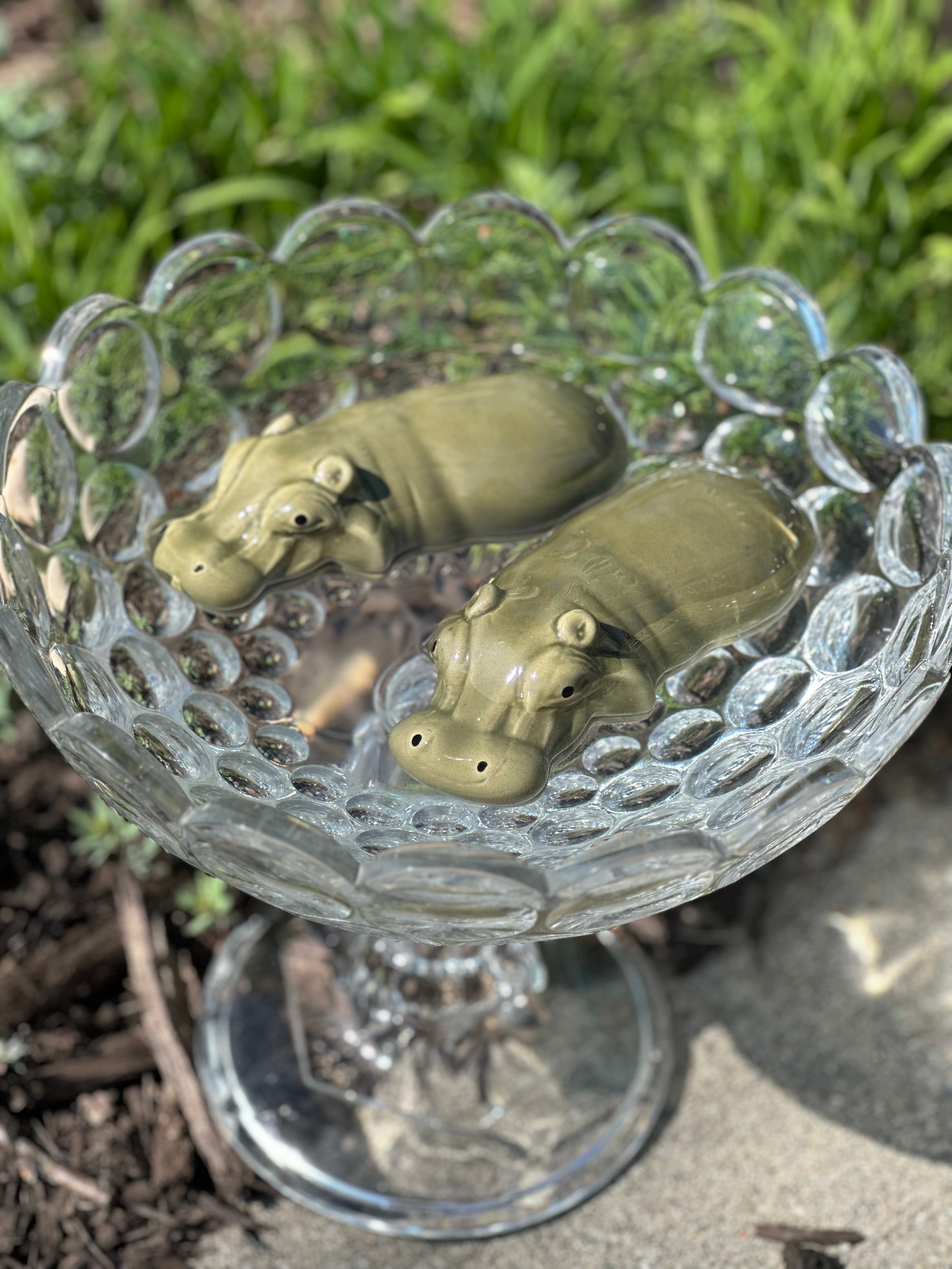 Ceramic Stoneware Floating Hippo