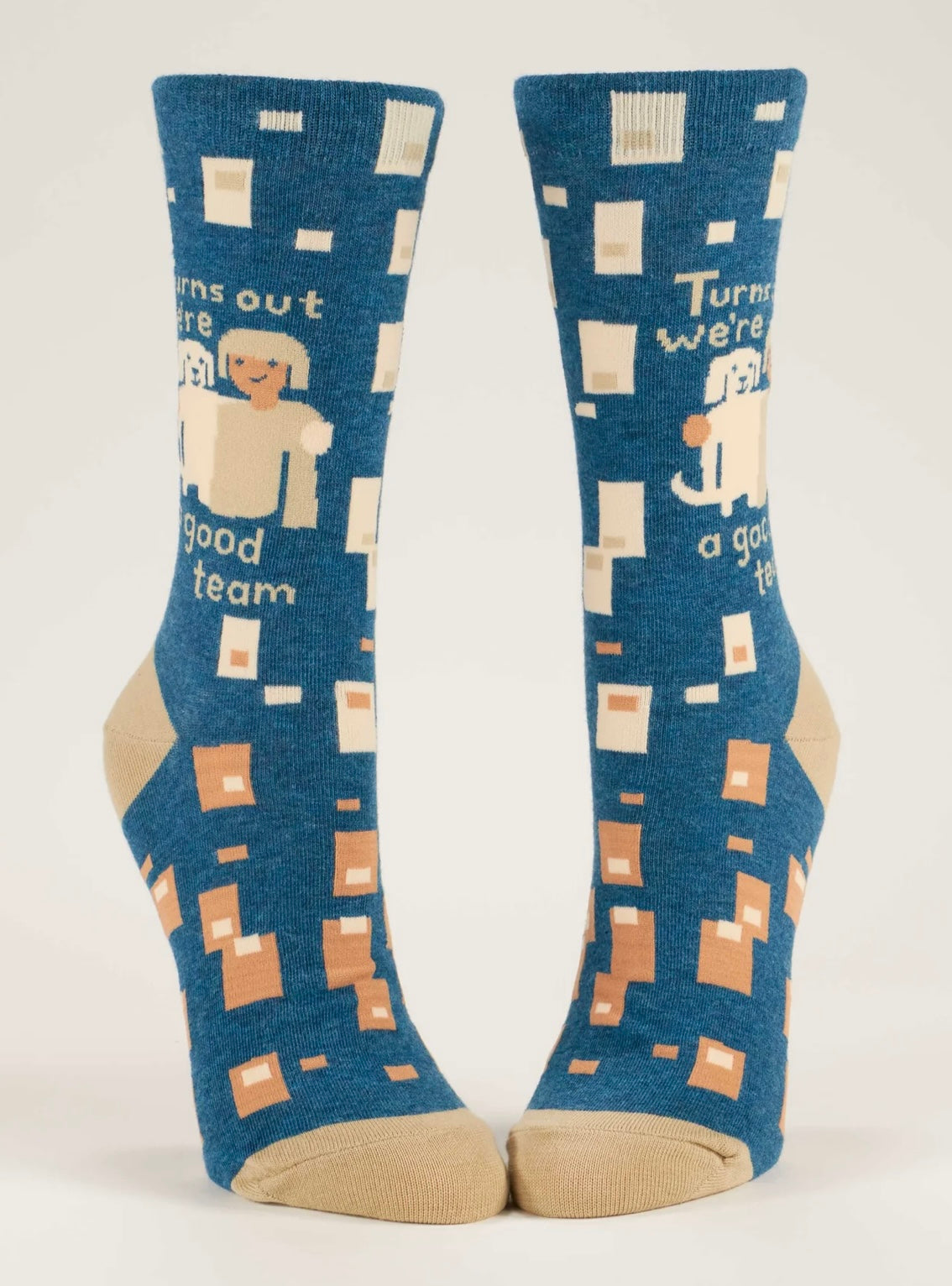 Turns Out We're a Good Team Women's Crew Novelty Blue Q Socks