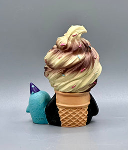 Softo the Ice Cream Cone Signature Skeleton Furrybones Collectible Figurine Glow Fish Studios