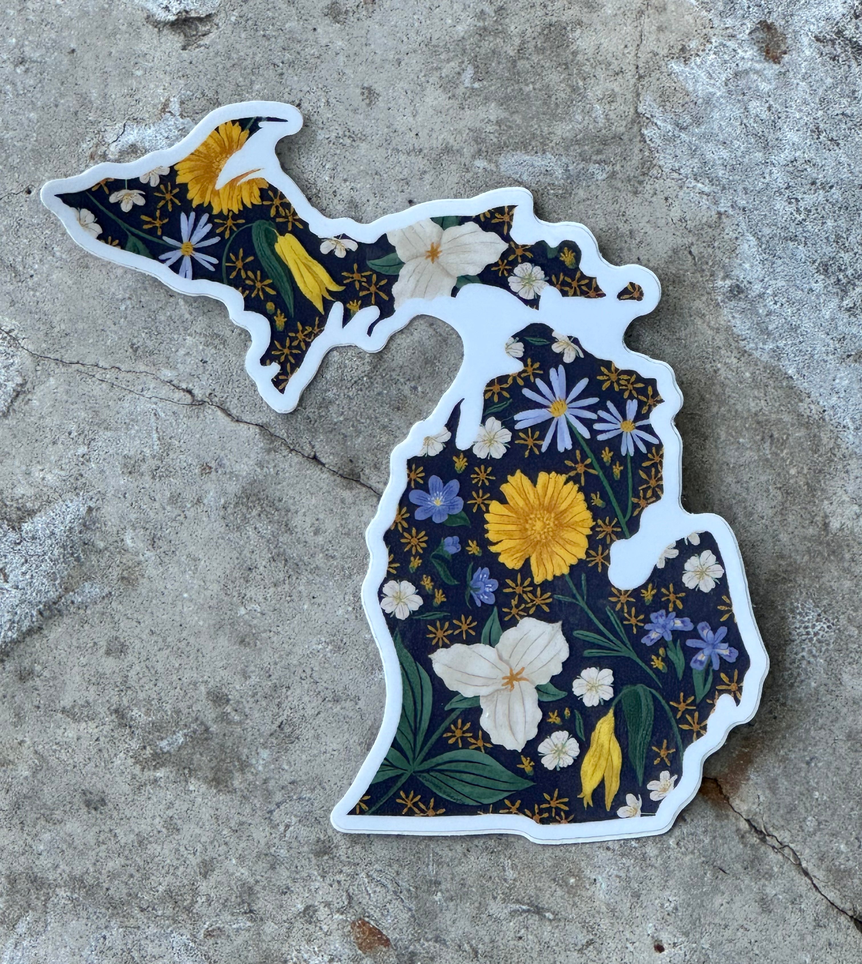 Wildflowers of Michigan vinyl sticker