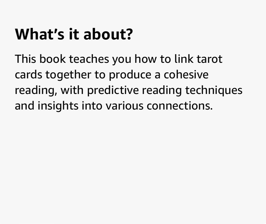 Easy Tarot Combinations: How to Connect the Cards For Insightful Readings paperback