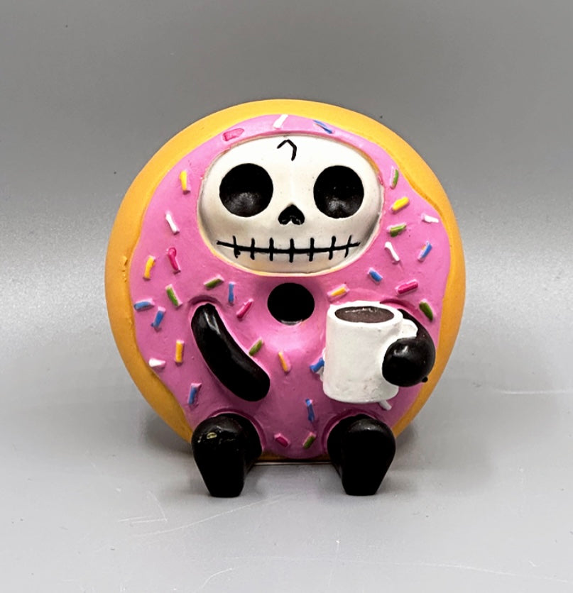 Donatsu the donut Signature Skeleton Furrybones Collectible Figurine Glow Fish Studios