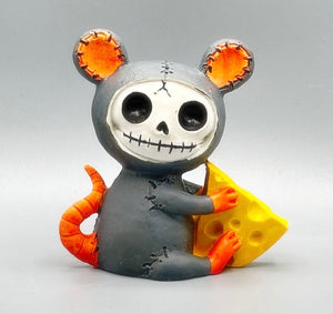 Muenster the Mouse Signature Skeleton Furrybones Collectible Figurine Glow Fish Studios