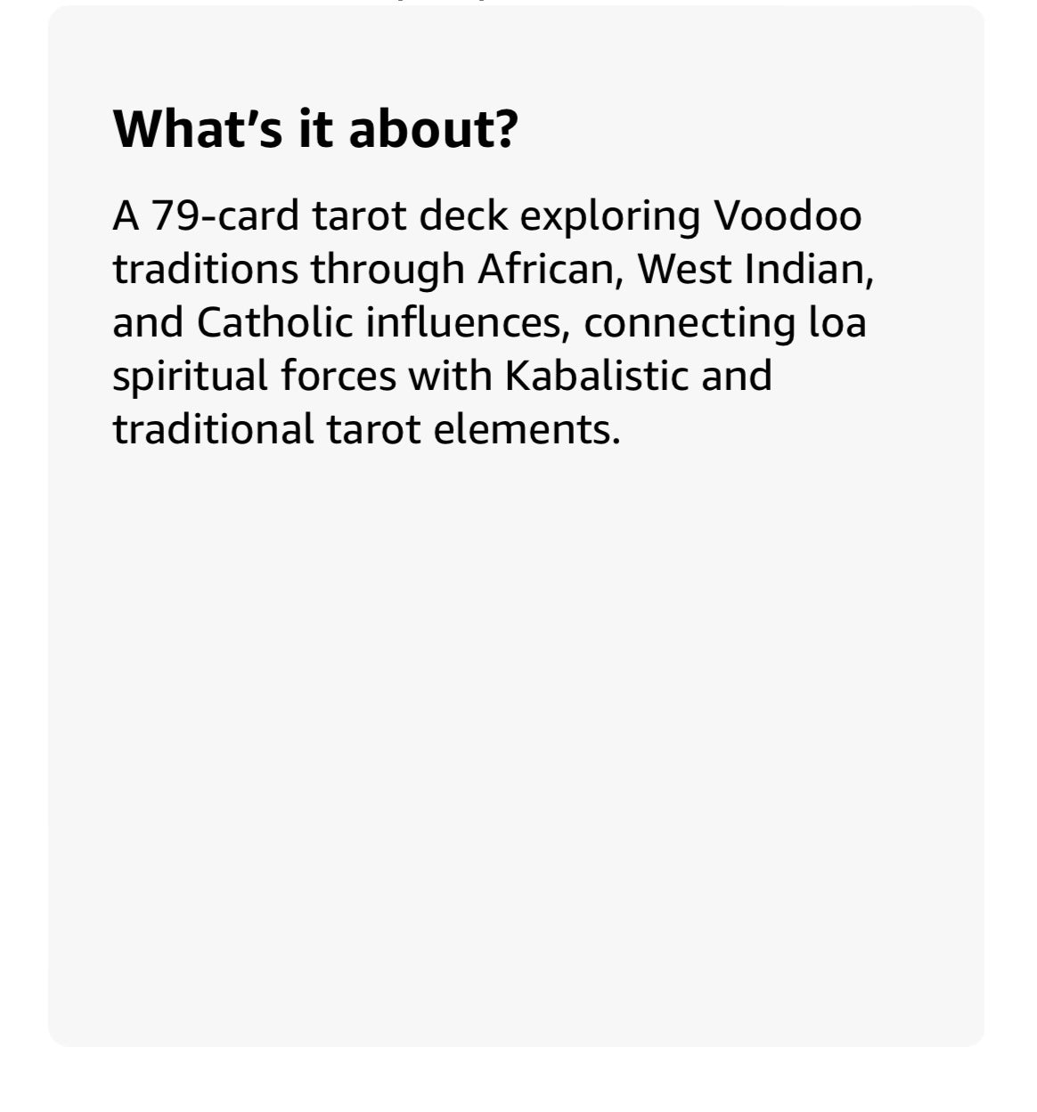 The New Orleans Voodoo Tarot Deck Cards by Louis Martinie and Sallie Ann Glassman