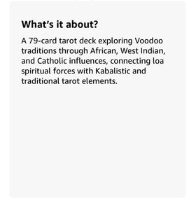 The New Orleans Voodoo Tarot Deck Cards by Louis Martinie and Sallie Ann Glassman