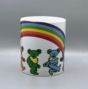 Rainbow Grateful Dead Dancing Bears Ceramic Mug