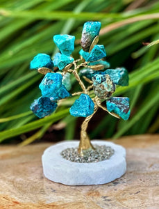 Chrysocolla Crystal Little Tree Semi-Precious Stones