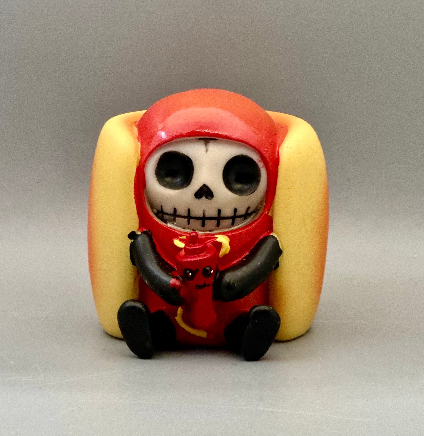 Frank the Hotdog Signature Skeleton Furrybones Collectible Figurine Glow Fish Studios