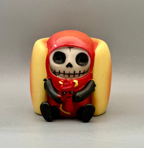 Frank the Hotdog Signature Skeleton Furrybones Collectible Figurine Glow Fish Studios
