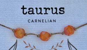 SoulKu Zodiac Collection Taurus Carnelian Necklace