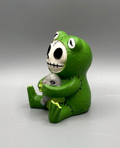 Froggie the Frog Signature Skeleton Furrybones Collectible Figurine Glow Fish Studios