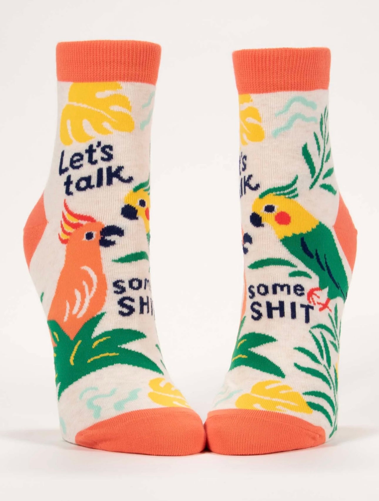 Let's Talk Some Shit Women's Ankle Novelty Blue Q Socks