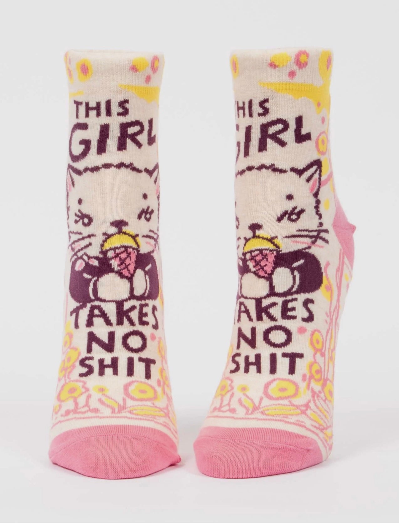 This Girl Takes No Shit Women's Ankle Novelty Blue Q Socks