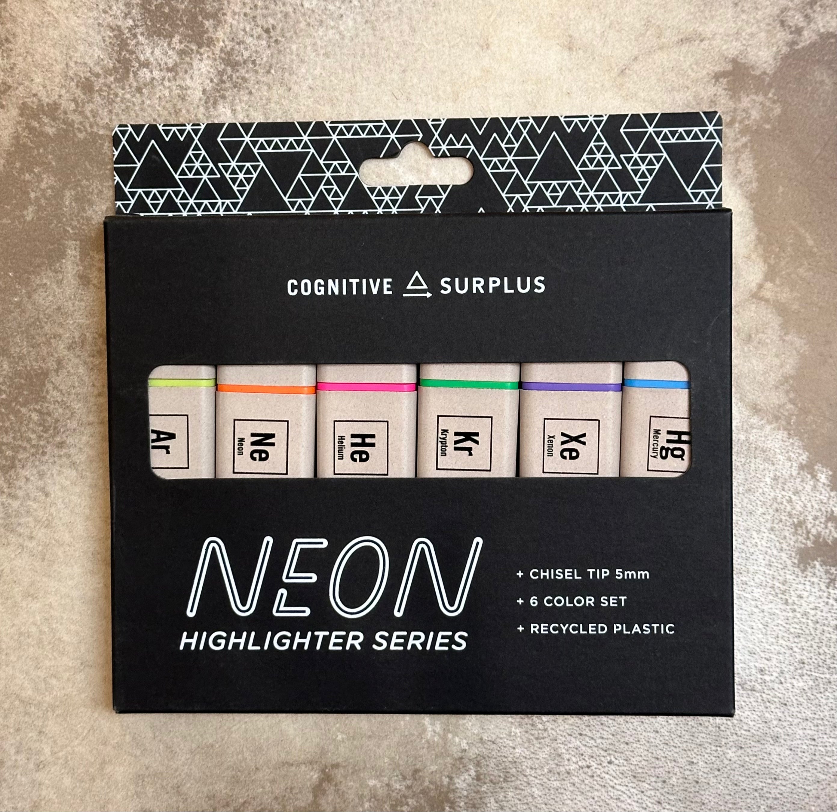 Neon Highlighters Chisel Tip Cognitive Surplus