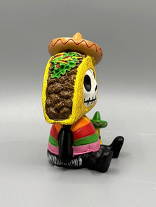 Pancho the Taco King Signature Skeleton Furrybones Collectible Figurine Glow Fish Studios