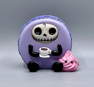 Ronny the Macaroon Signature Skeleton Furrybones Collectible Figurine Glow Fish Studios