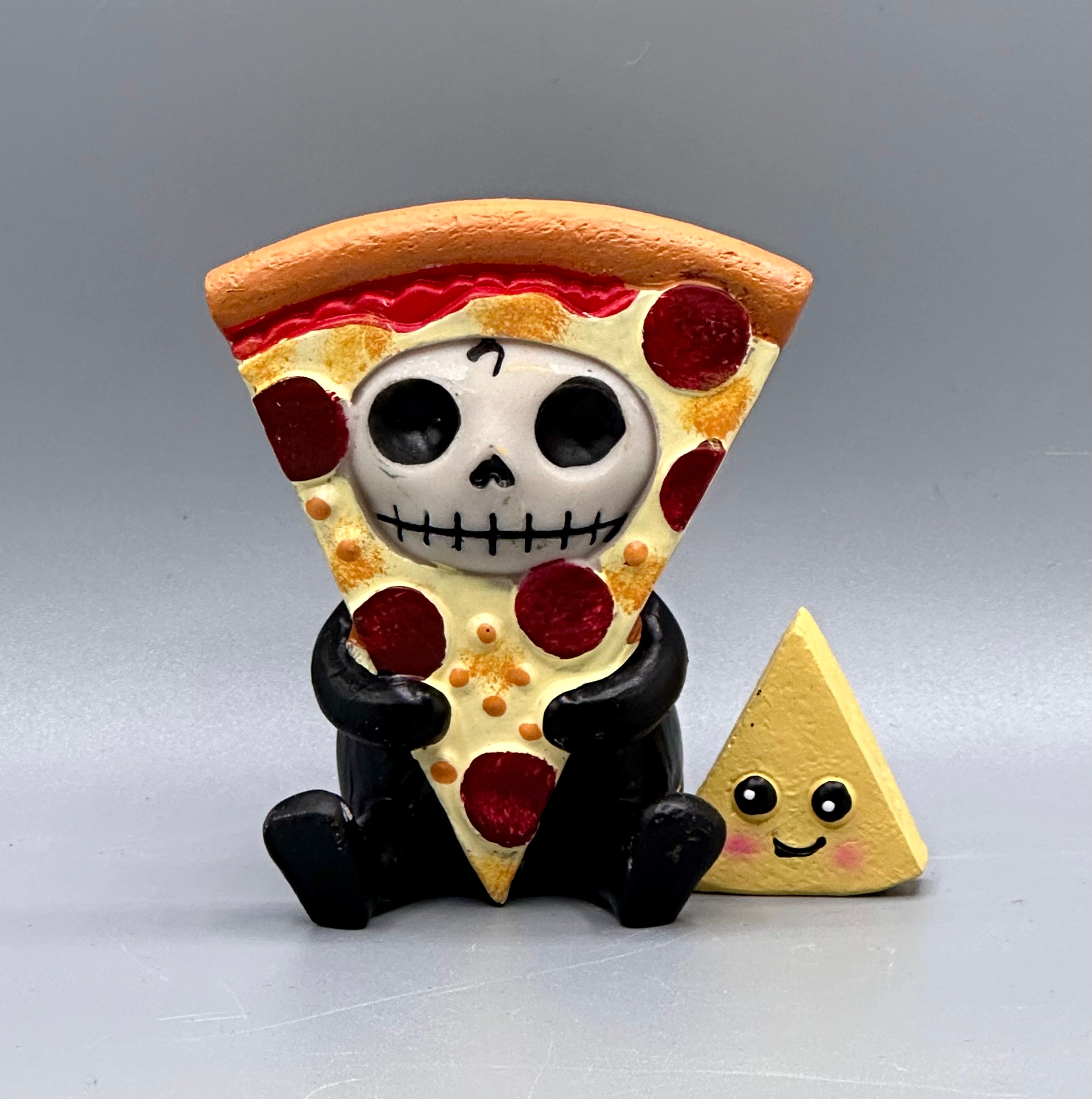 Peppi the Pepperoni Pizza Signature Skeleton Furrybones Collectible Figurine Glow Fish Studios