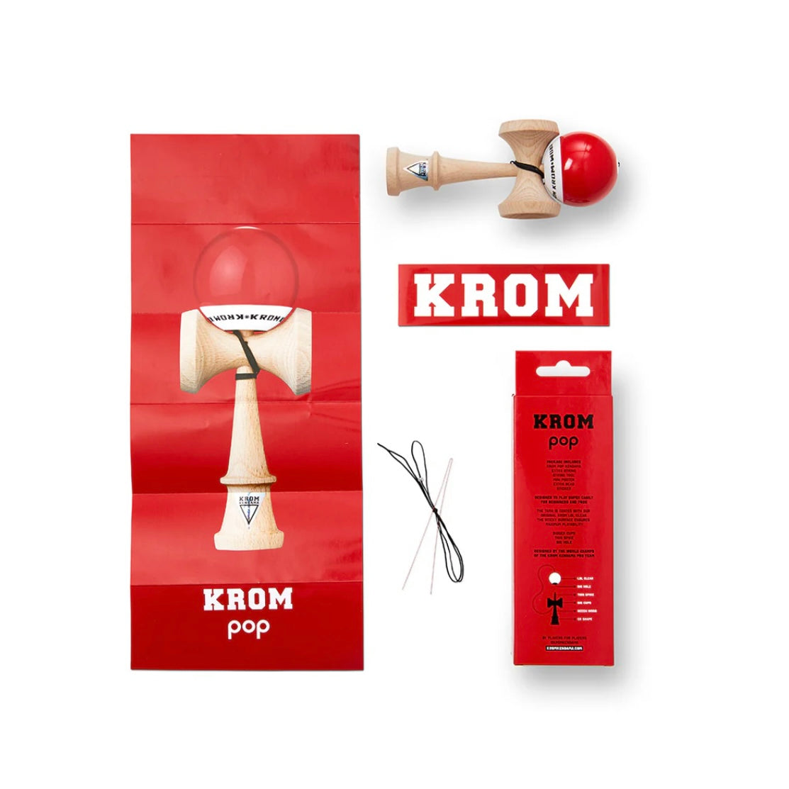 KROM Pop Lol Red Kendama