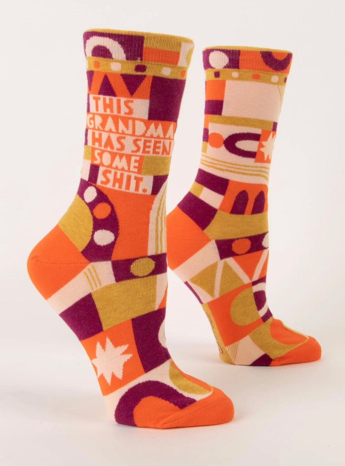 This Grandma Has Seen Some Shit Women's Crew Novelty Blue Q Socks