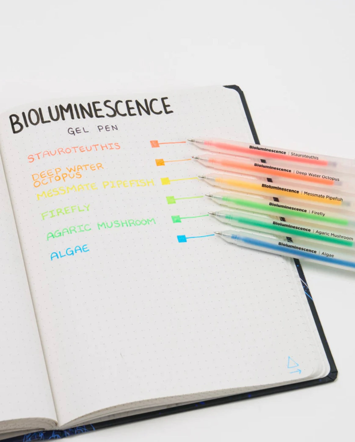 Bioluminescence Neon Gel Pens Medium Tip Cognitive Surplus