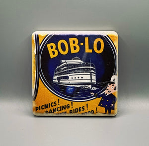 Vintage Boblo Boat ad Coaster Detroit Coaster Co Glow Fish Studios