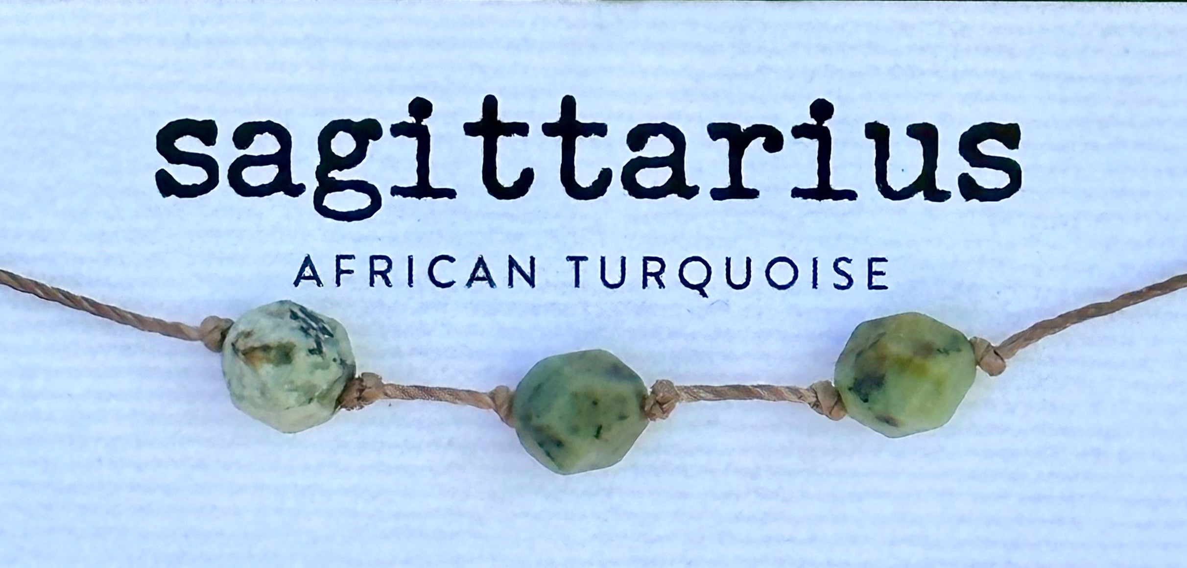 SoulKu Zodiac Collection Sagittarius African Turquoise Necklace