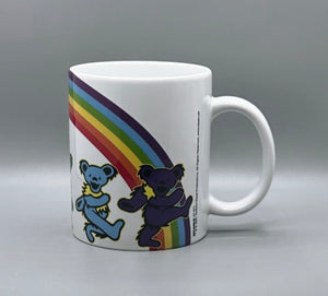 Rainbow Grateful Dead Dancing Bears Ceramic Mug