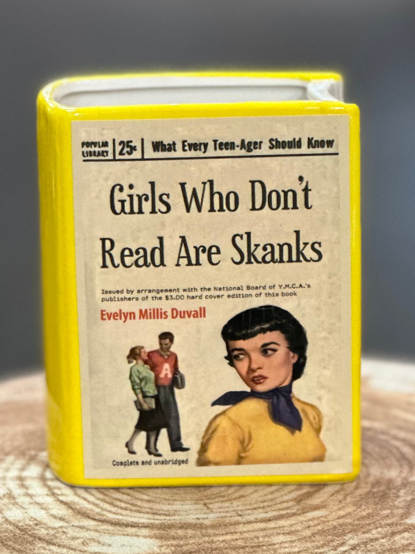Girls Who Don't Read are Skanks Book Vase, Pencil Holder, or Planter