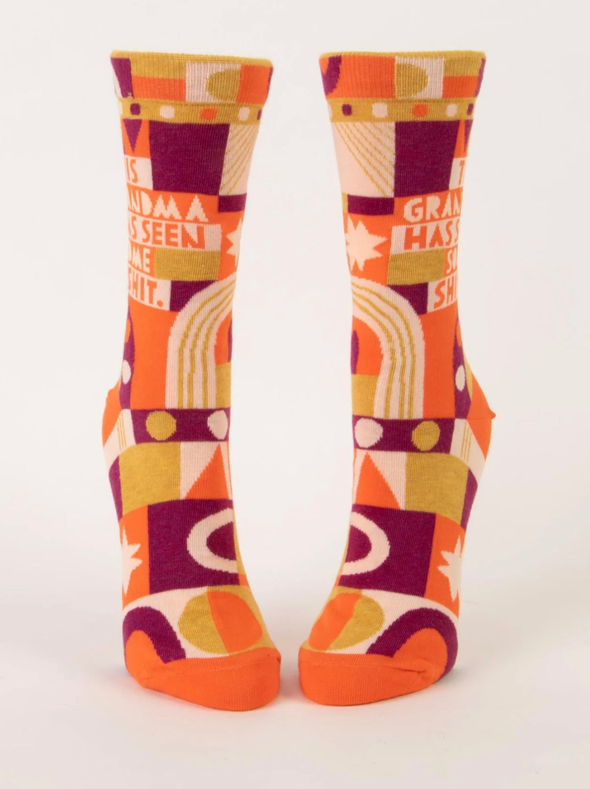 This Grandma Has Seen Some Shit Women's Crew Novelty Blue Q Socks