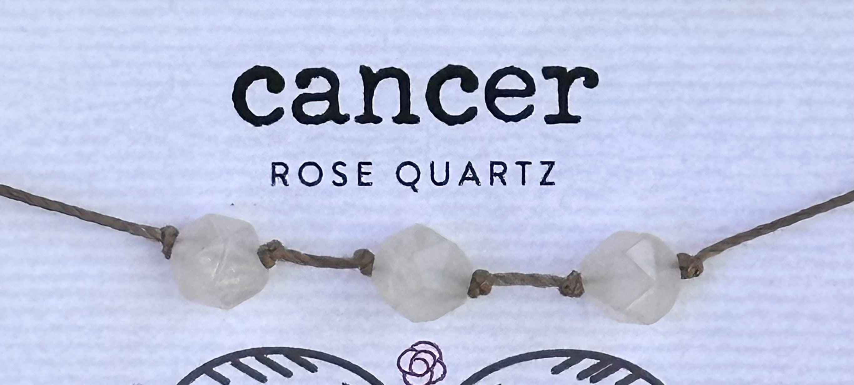 SoulKu Zodiac Collection Cancer Rose Quartz Necklace