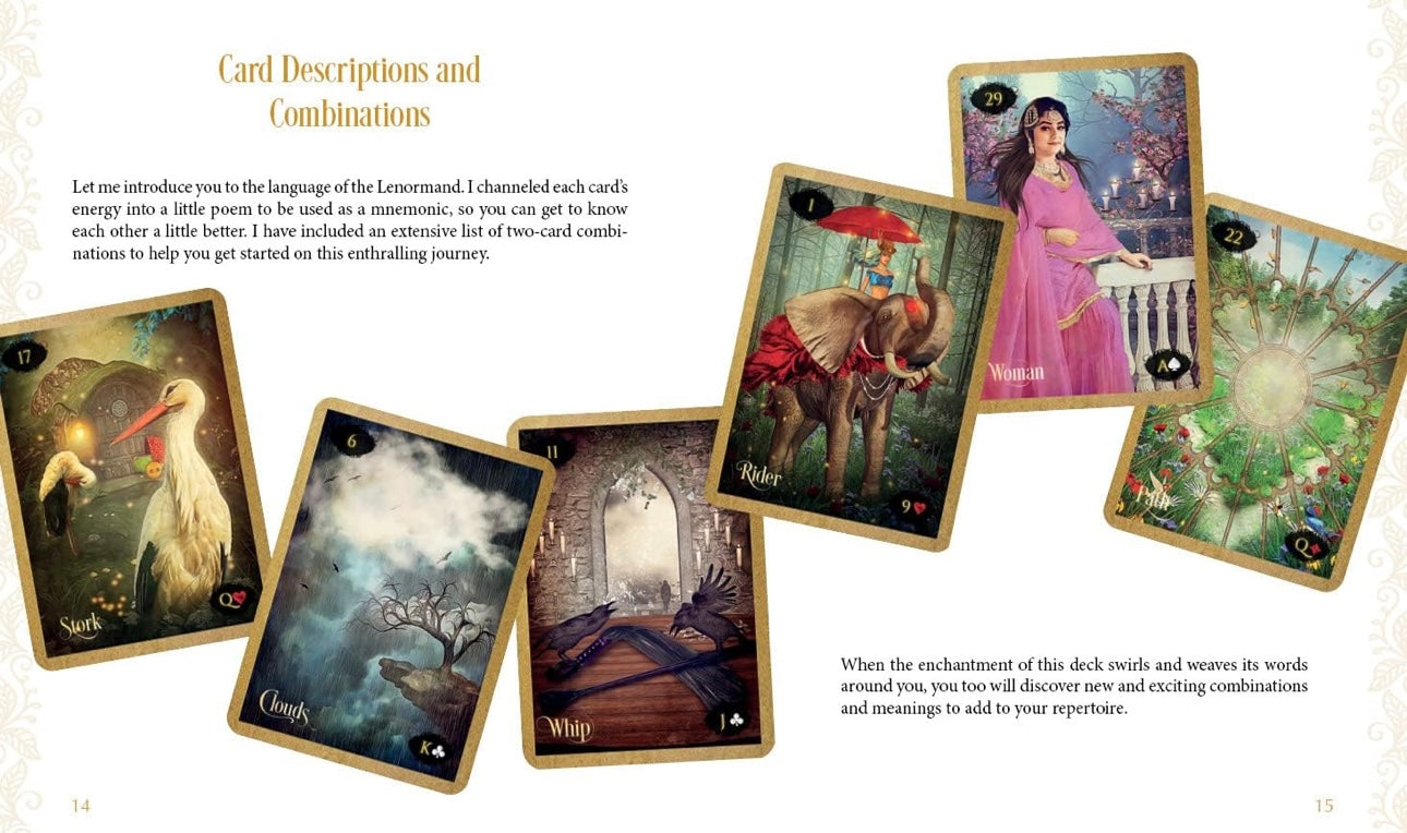 Lenormand of Enchanment Oracle by Kalilope Haratsidis Oracle Kit bundle Box set with 36 cards and guide book