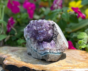 Natural Amethyst / Raw Druzy Geode Cluster 485g