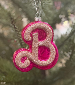 Barbie logo Glass Holiday Cody Foster Ornament