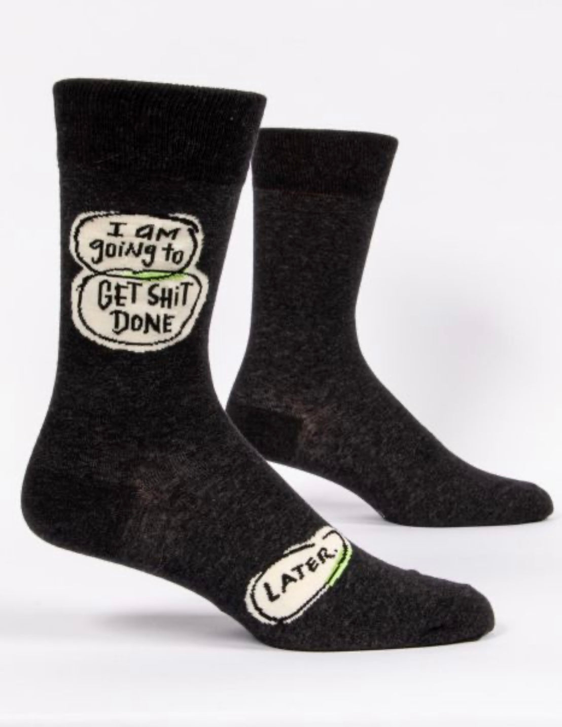 I Am Going to Get Shit Done Later Men's Crew Novelty Socks