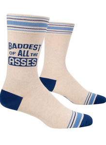 Baddest of All the Asses Men's Crew Novelty Socks