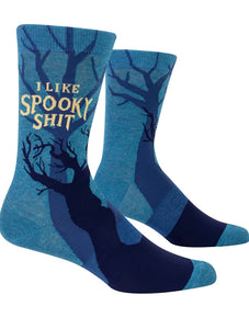I Like Spooky Shit Men's Crew Novelty Socks