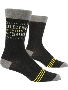 Selective Hearing Specialist Men's Crew Novelty Socks
