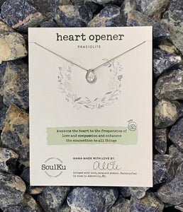 SoulKu Prasiolite Luxe Necklace for Heart Opener